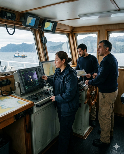 OMI 1.08 - Radar APRA, Trabajo en Equipo en el Puente, Búsqueda y Rescate – curso acreditado DIRECTEMAR, Capydes III Talcahuano