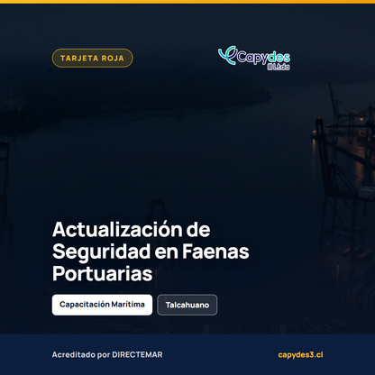 Curso Actualización de Seguridad de Faenas Portuarias | Capydes III