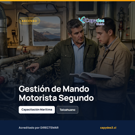 Curso de Gestión de Mando como Motorista Segundo (Incluye uso de simulador) | Capydes III