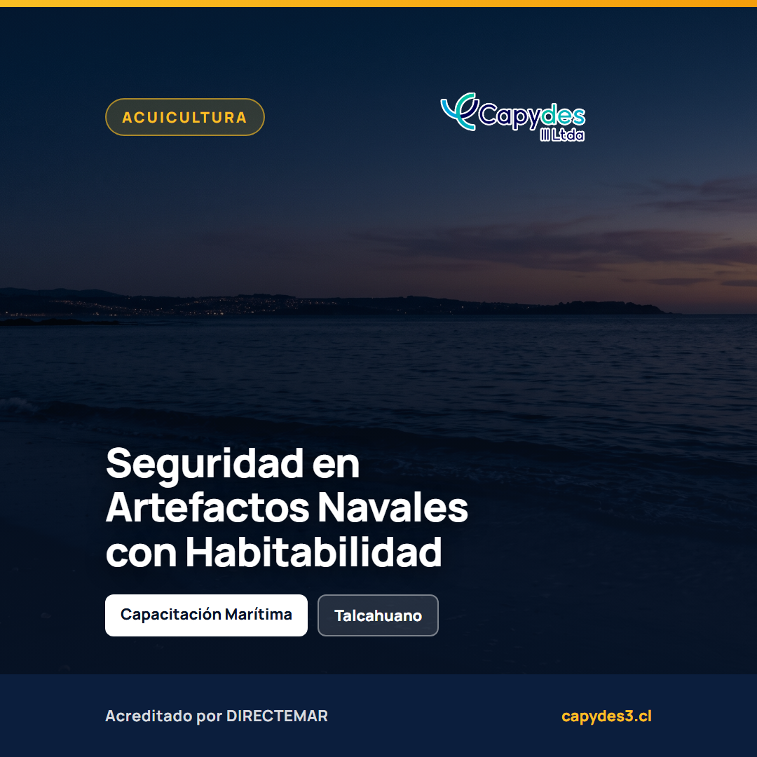 Curso de Seguridad para Personal en Artefactos Navales Mayores con Habitabilidad | Capydes III
