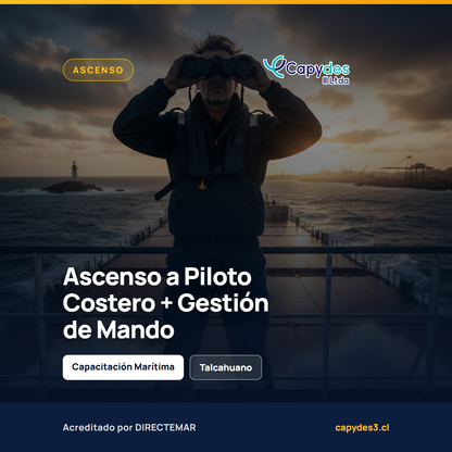 Curso de Ascenso a Piloto Costero + Gestión de Mando | Capydes III